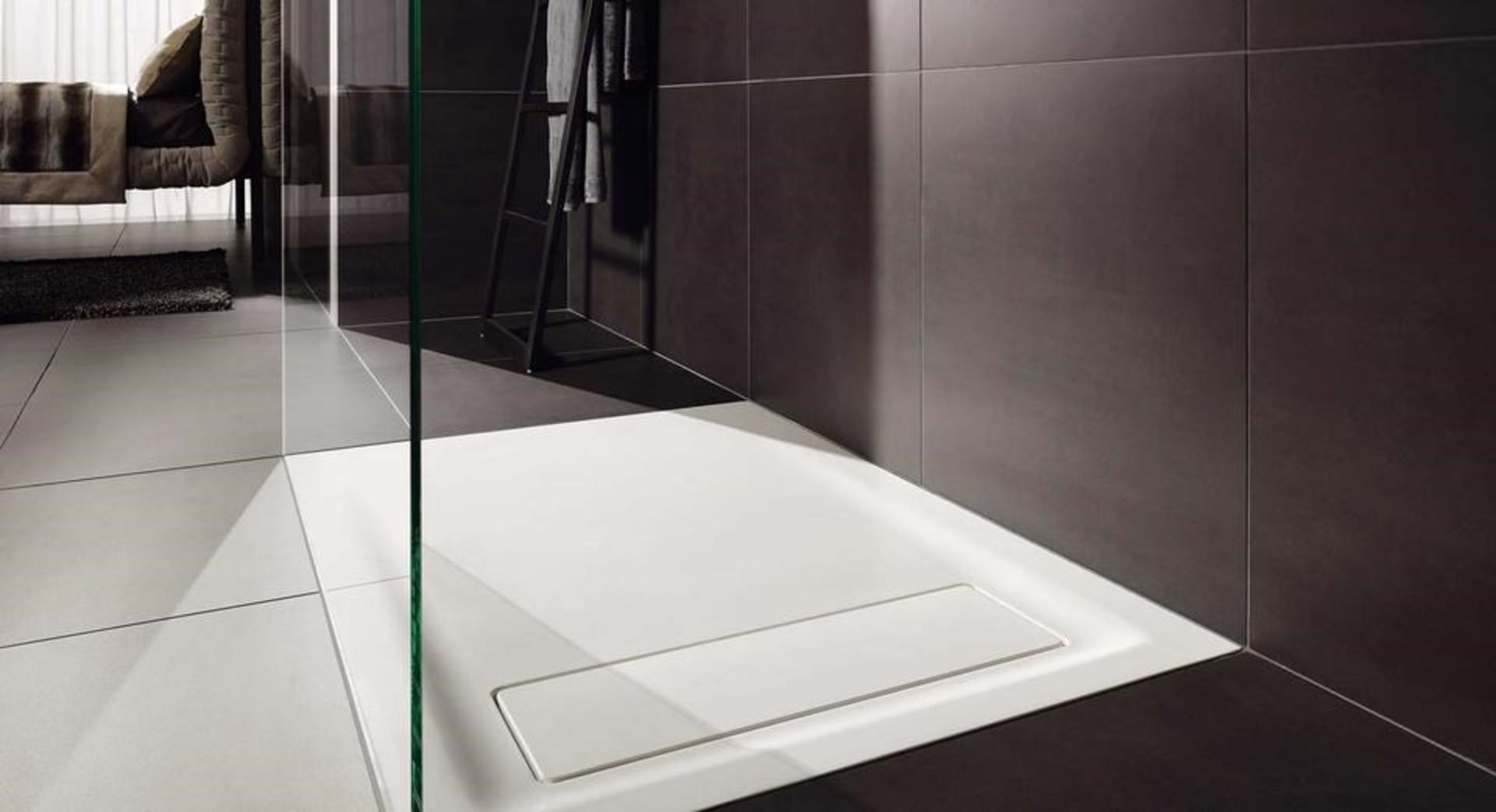 (RR123) 1200x900mm Opale shower tray. RRP £699.99. Opale is simple, slim and with a total inst...