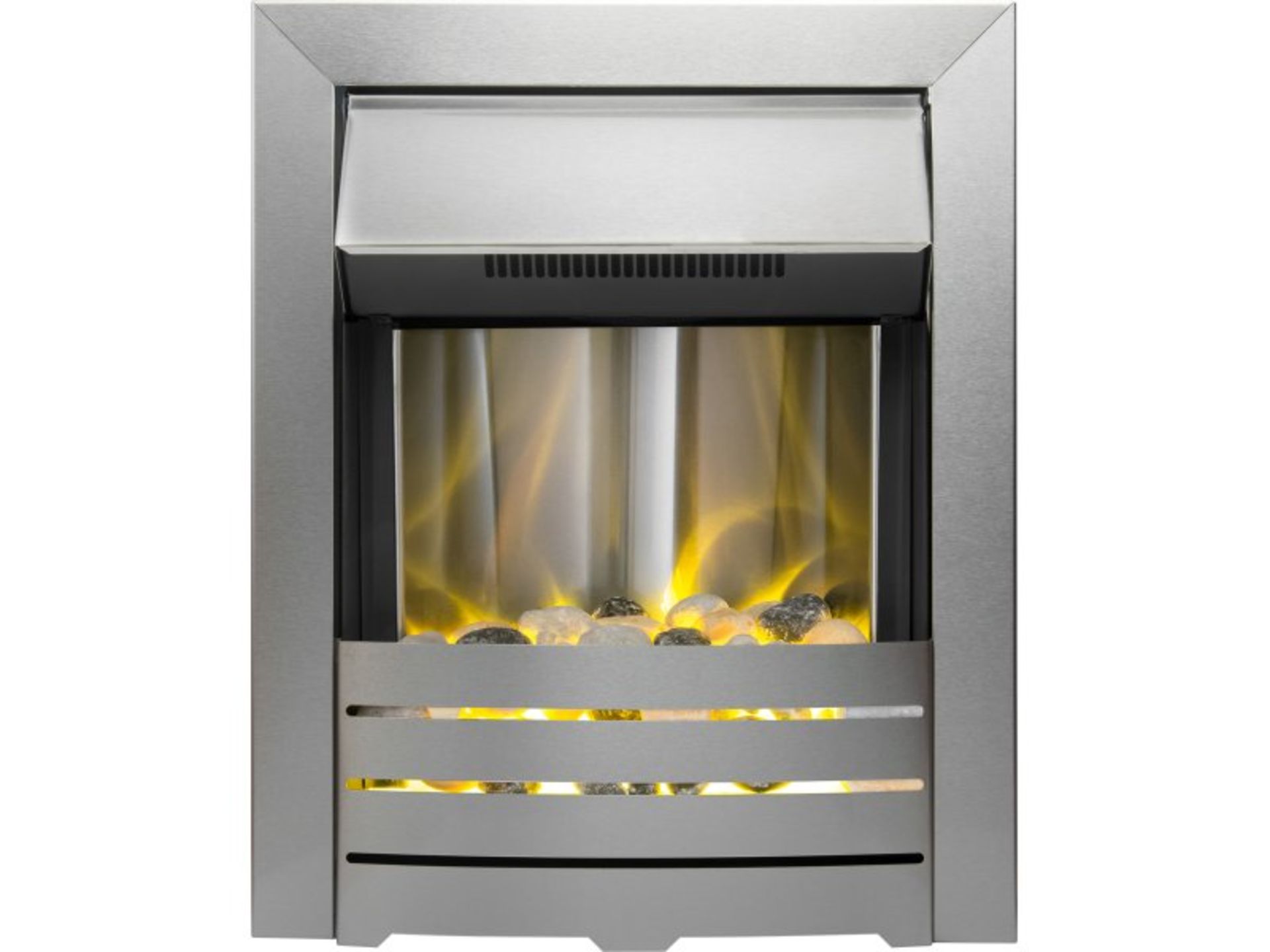 (RC23) Adam Helios Electric Fire in Brushed Steel. RRP £269.99. With its sleek brushed steel f... - Image 2 of 3