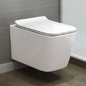 Florence Wall Hung Toilet. Made from White Vitreous China Anti-scratch soft close toilet seat D...