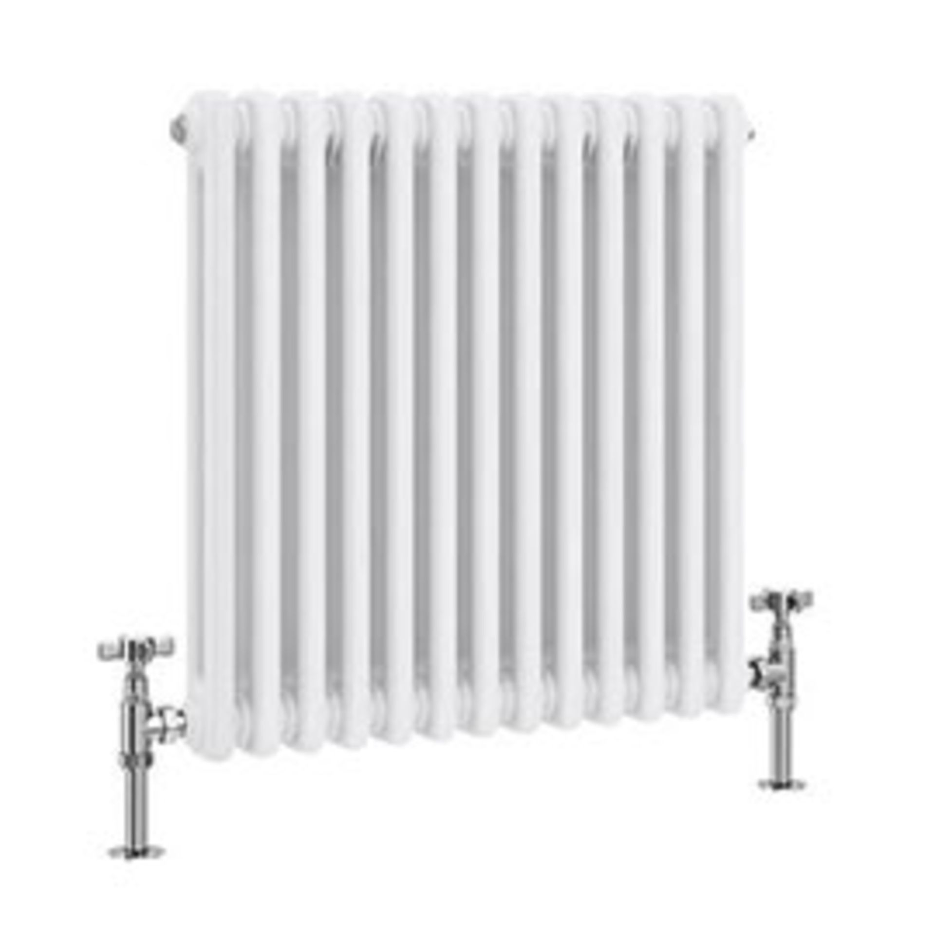 (QQ128) 500x628mm White Double Panel Horizontal Colosseum Traditional Radiator. For elegant(( - Image 2 of 2