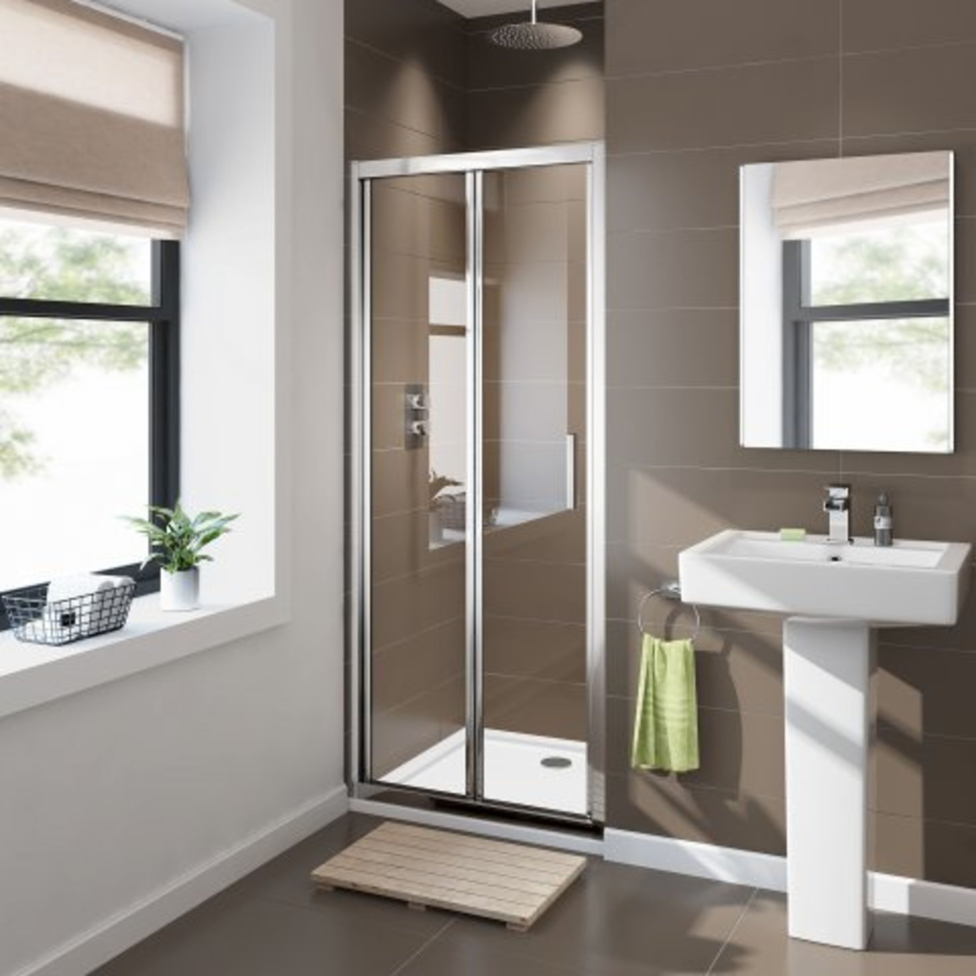 Twyfords 900mm - 6mm - Elements EasyClean Bifold Shower Door. RRP £349.99. . Durability to wit... - Image 2 of 3