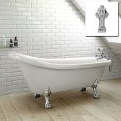 (RC6) 1700x700mm Cambridge Traditional Roll Top Slipper Bath - Dragon Feet.RRP £999.99.Bath ma...