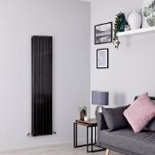 (UR19) 1800x470mm Double Gloss Black Flat Panel Vertical Radiator. RRP £459.99. Featuring a ...