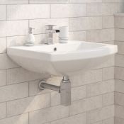 (QP58) Perth Wall Mounted Sink. RRP £94.99.Features a single tap hole suitable for our vast ...