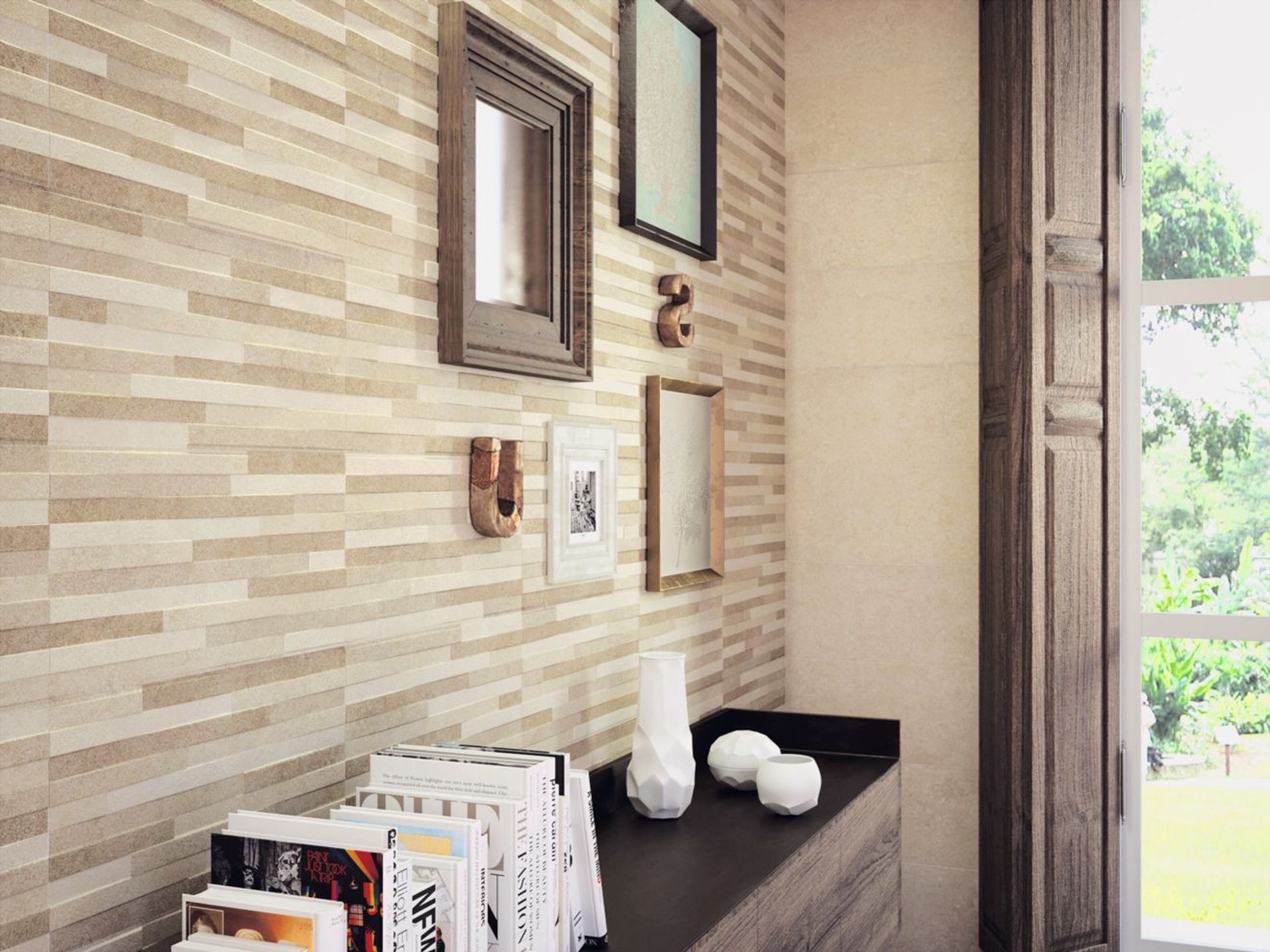 5.4m2 Natural beige stone Splitface effect Wall Tiles. A companion feature tile for the natural... - Image 2 of 5