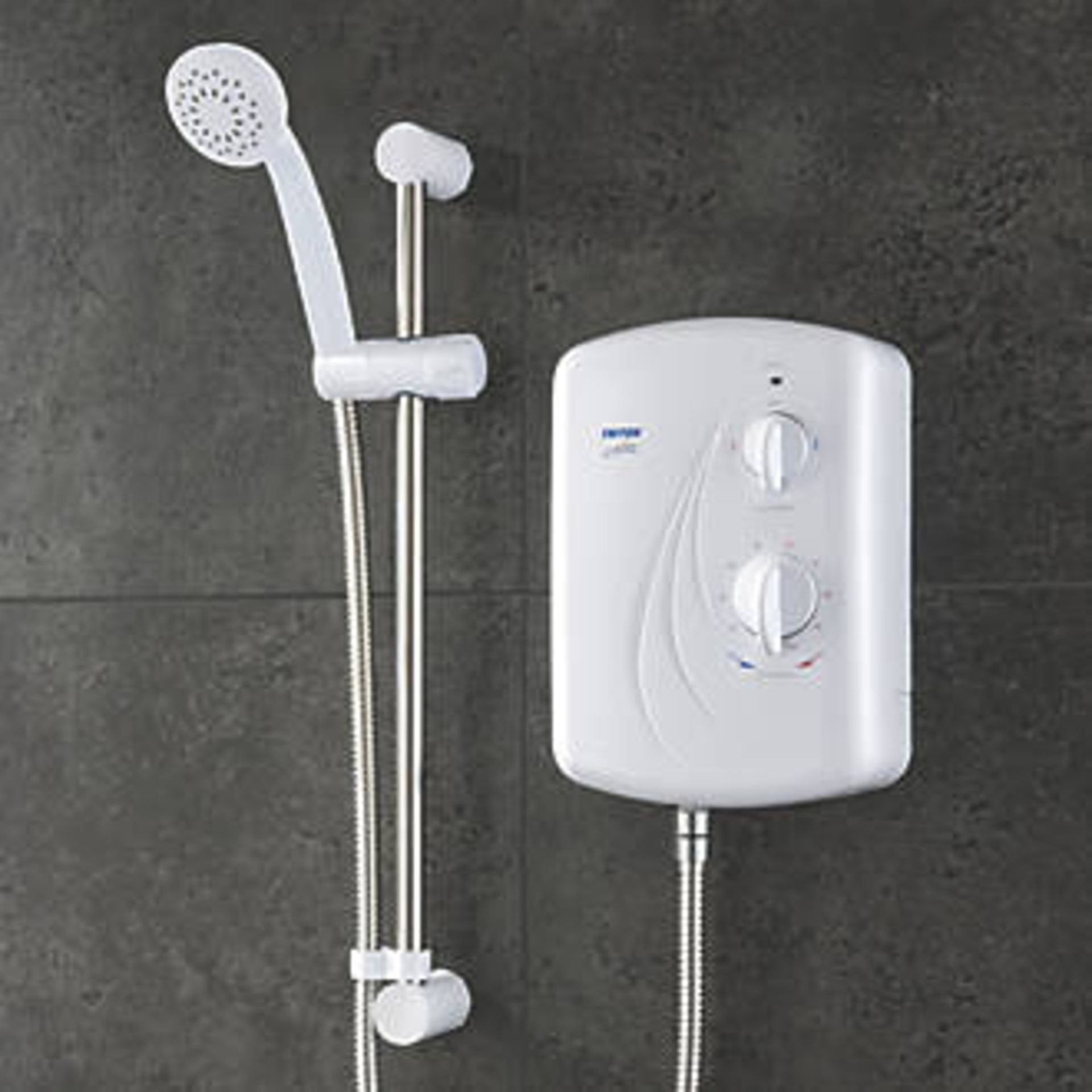 (XL78) Triton Enrich White 8.5kW Manual Electric Shower. A great value unit that is easy to use...(