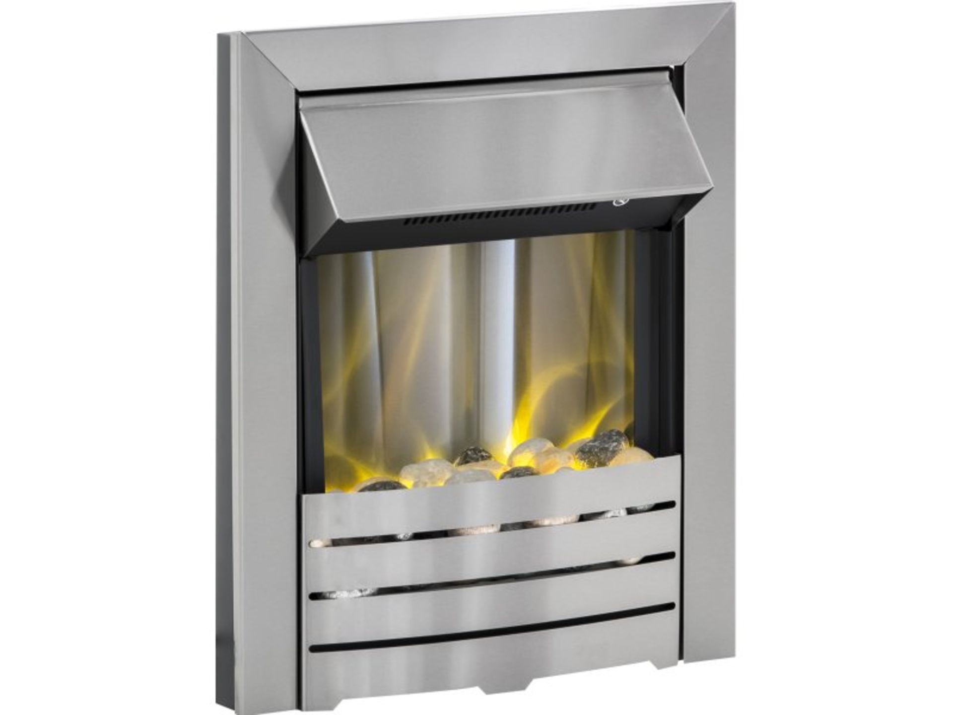 (RC23) Adam Helios Electric Fire in Brushed Steel. RRP £269.99. With its sleek brushed steel f... - Image 3 of 3