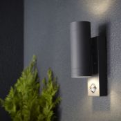 (HM148) Blooma Candiac Matt Charcoal grey LED PIR Motion sensor Outdoor Wall light You can inst...
