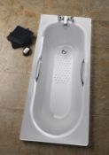 (RC51) 1700mm Twyford Single Ended Bathtub. RRP £429.99. Not tap hole, Slip resist. The white ...