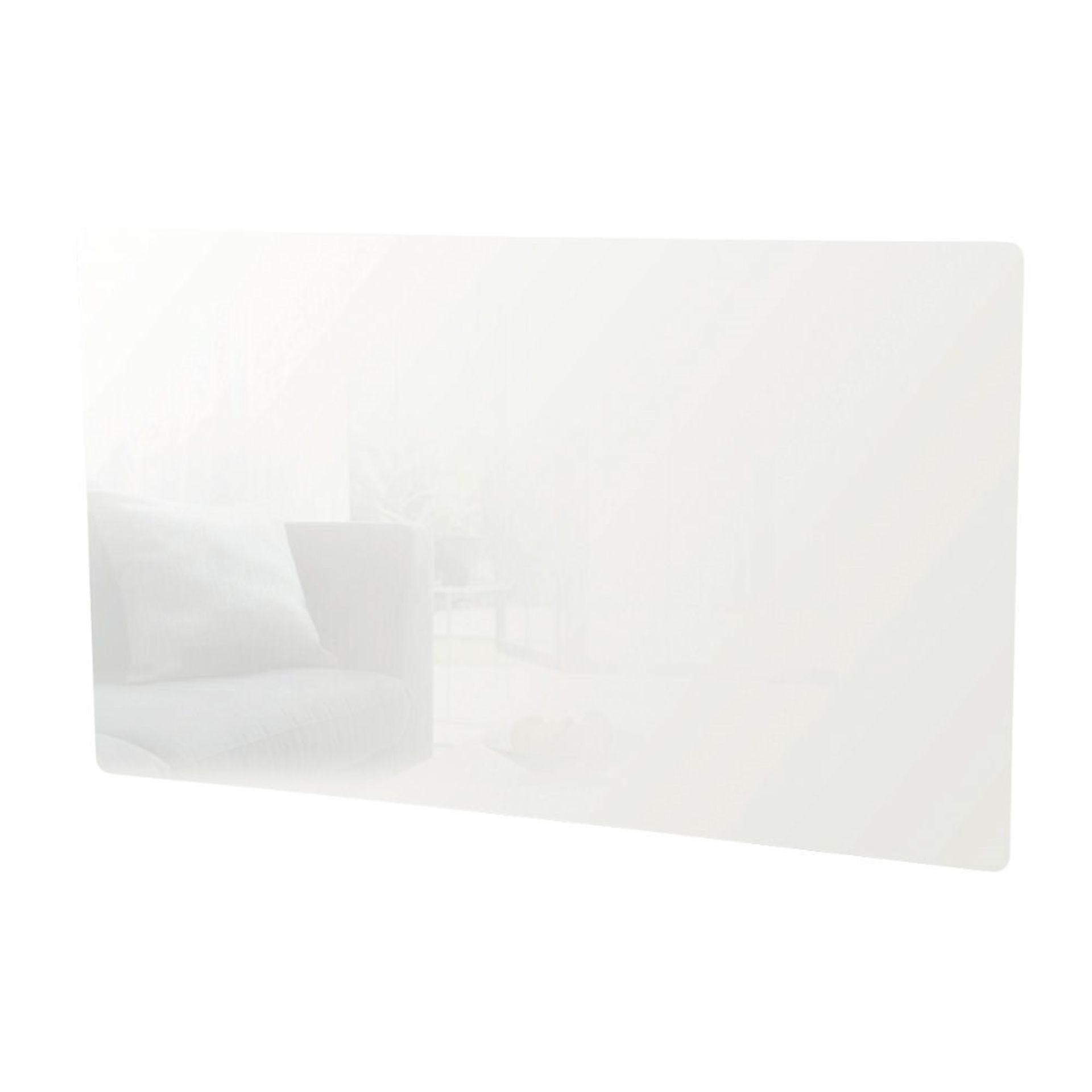 (HM149) 860x460mm Wall Mounted Glass Panel Heater White 2000W. RRP £199.99.Wall-mounted panel...