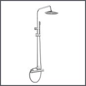 (AA123) Round Exposed Thermostatic Shower Kit. RRP £349.99. Style meets function with our gor...(
