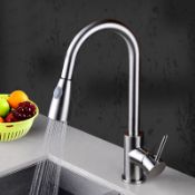 Della Modern Monobloc Chrome Brass Pull Out Spray Mixer Tap. RRP £299.99.This tap is from our...