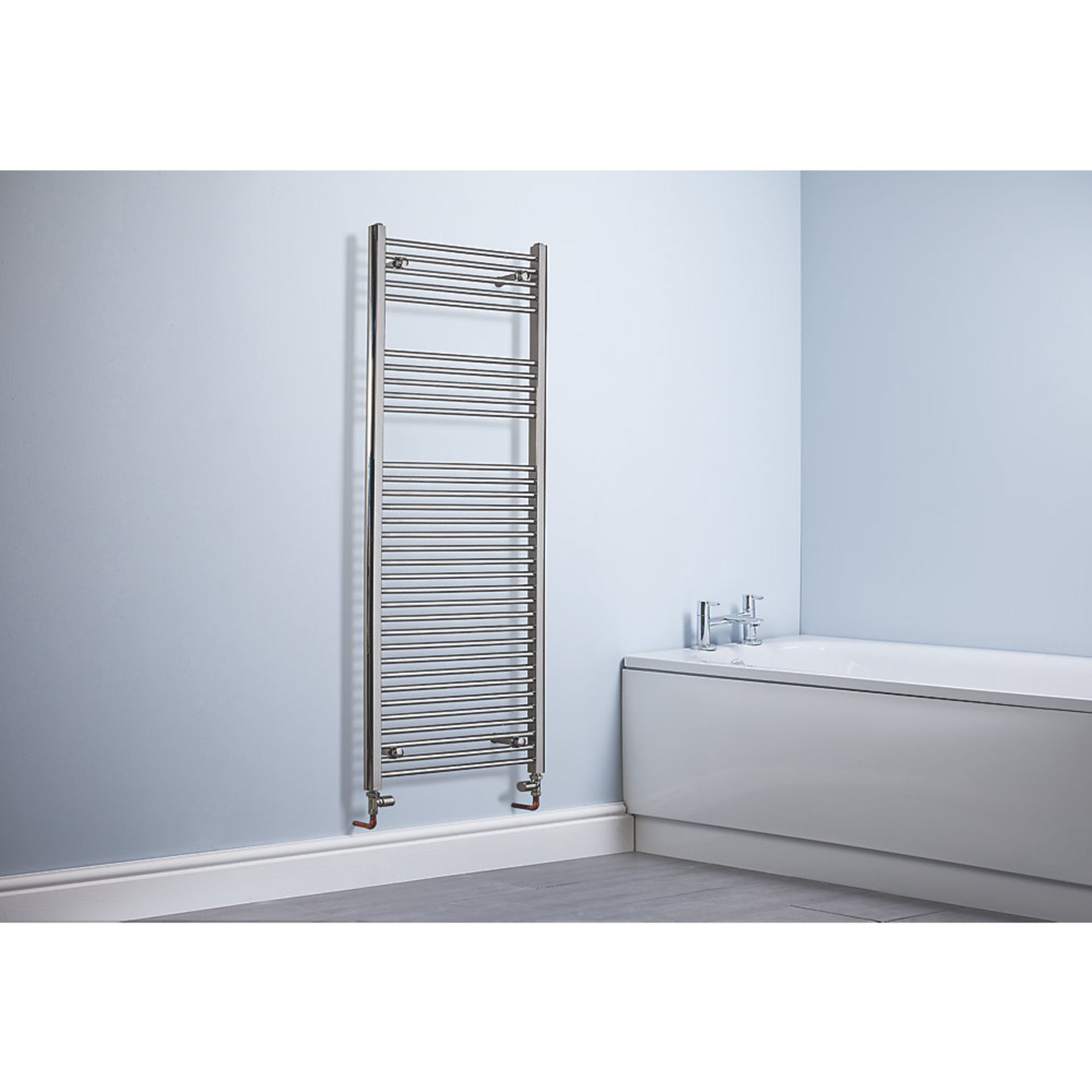 (HM59) 1600x600mm Chrome Towel Rail Radiator. RRP £279.99. High quality chrome-plated steel co... - Image 3 of 3