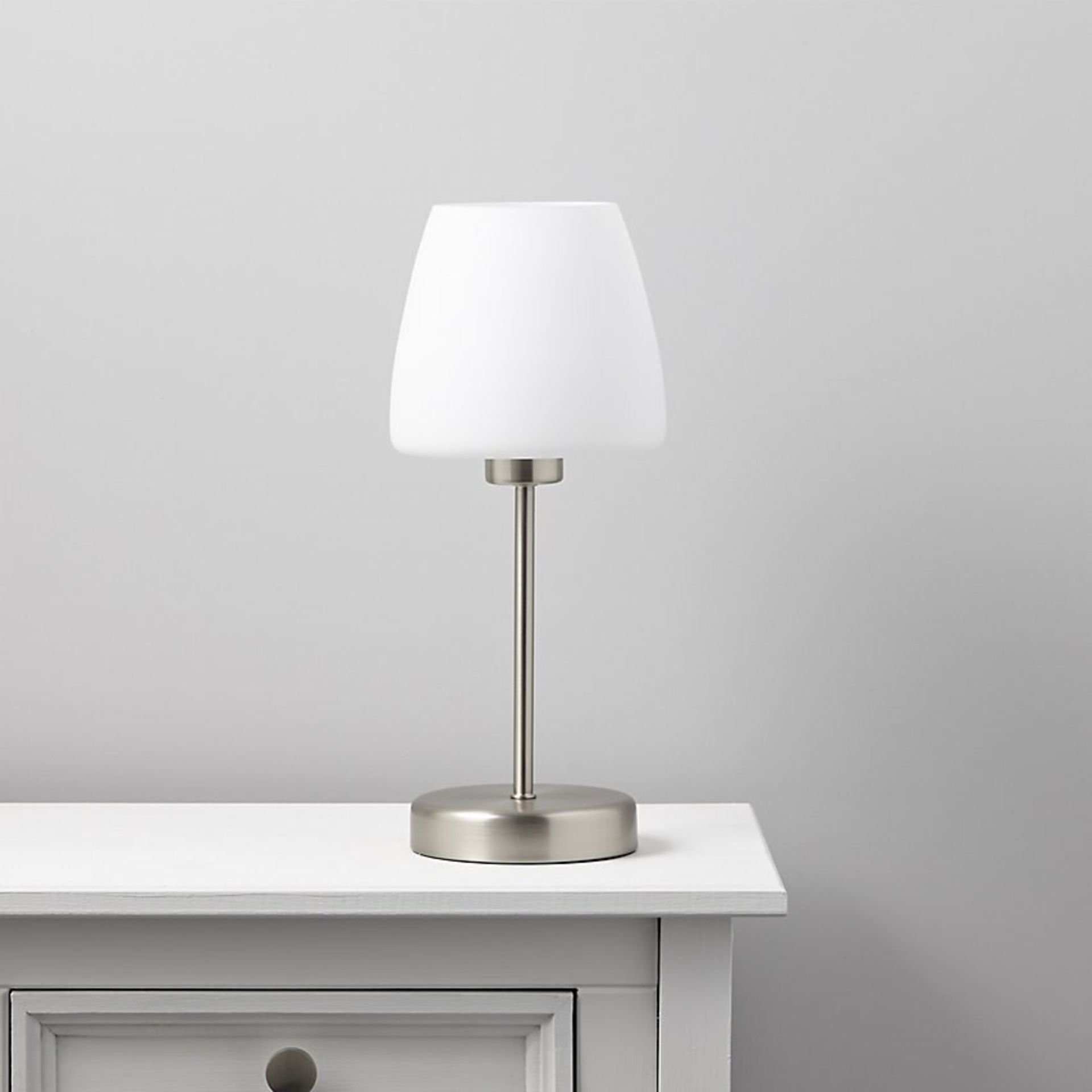 (UR91) Faith Brushed White Table lamp Recommended for Living rooms Dimmable 3 stage dimmable - Image 3 of 3