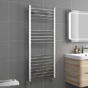 (HM93) 1800x400mm - Chrome Heated Straight Towel Rail Ladder Radiator - 20mm Tubes. . Made fro...
