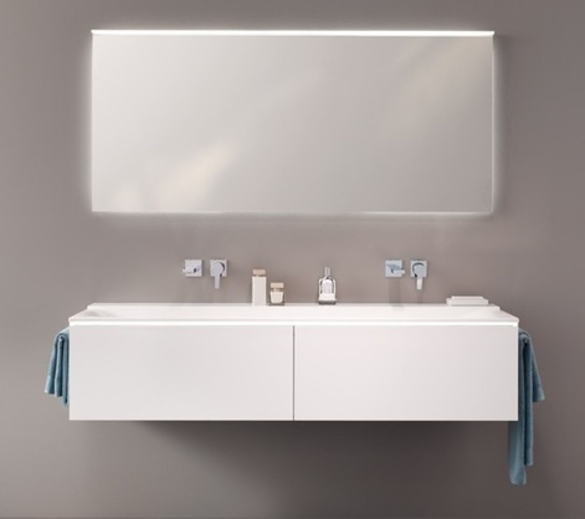 (HM4) Keramag 1395mm Xeno2 White Matt Vanity Unit With 2 Drawers. RRP £1,980.16. Comes complet... - Image 3 of 4