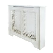 (HM85) VICTORIAN RADIATOR CABINET WHITE 1220 X 210 X 918MM. RRP £189.99. White finish. Provide...