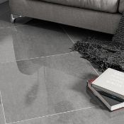 5.4m2 x Anthracite Luxury Glazed Porcelain Floor tile. 600x600x9.2mm. RRP £70 per Sq Meter. Th...