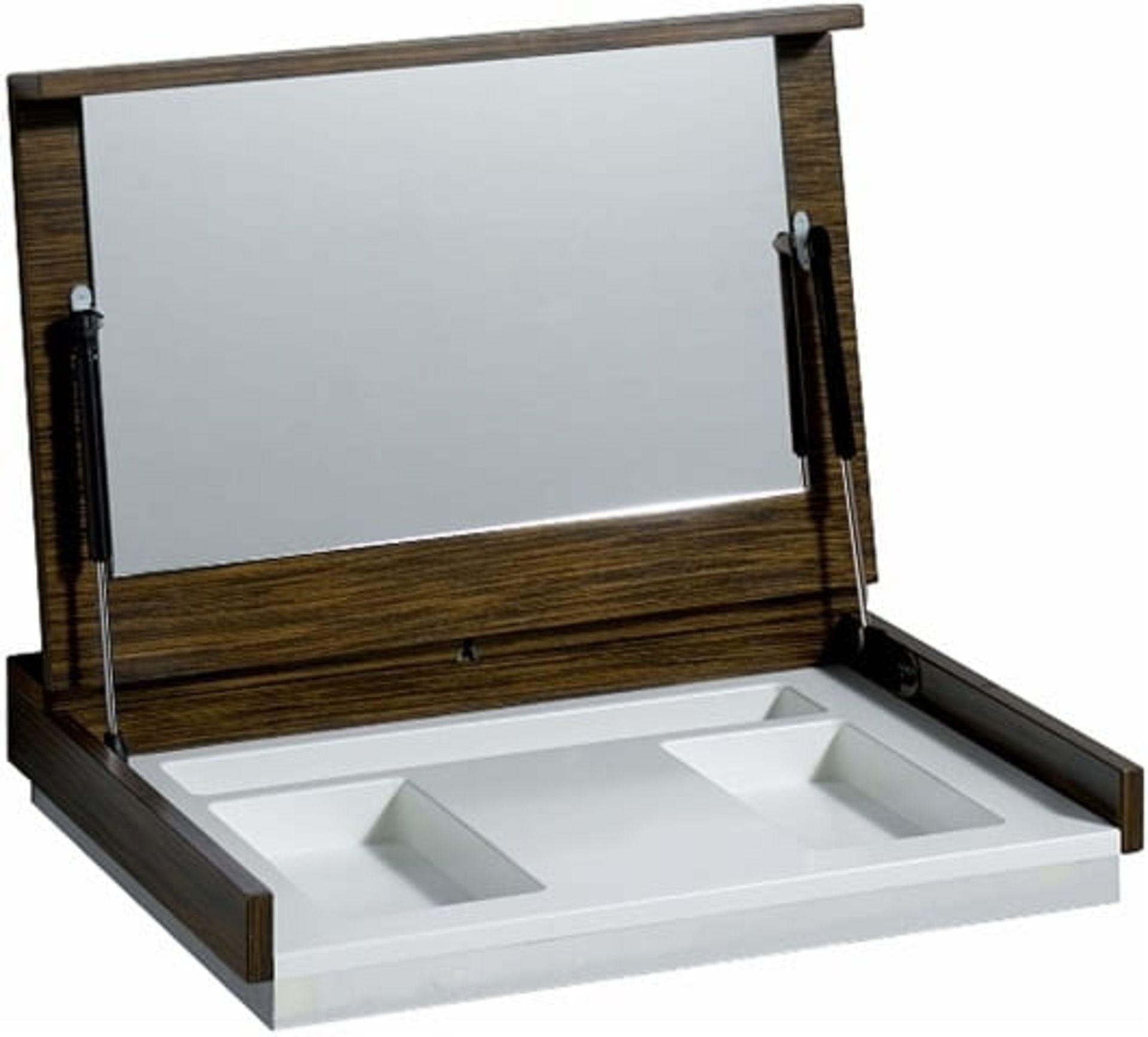 (UR59) Keramag 100mm Silk Walnut Efffect. RRP £989.99. Folding cosmetic module with mirror an...