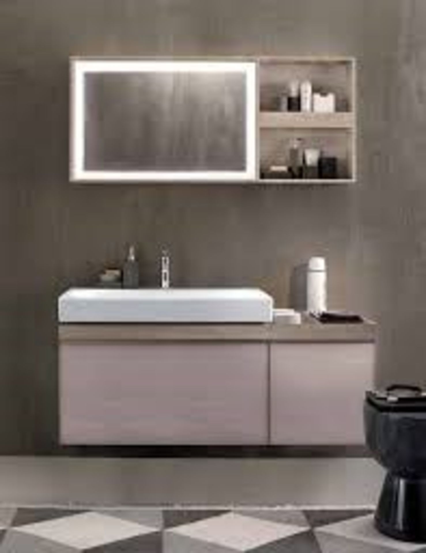 (HM5) Keramag 1334mm Citterio Natural Beige Oak Basin Vanity Unit. RRP £1,889.99.Comes complet... - Image 3 of 3