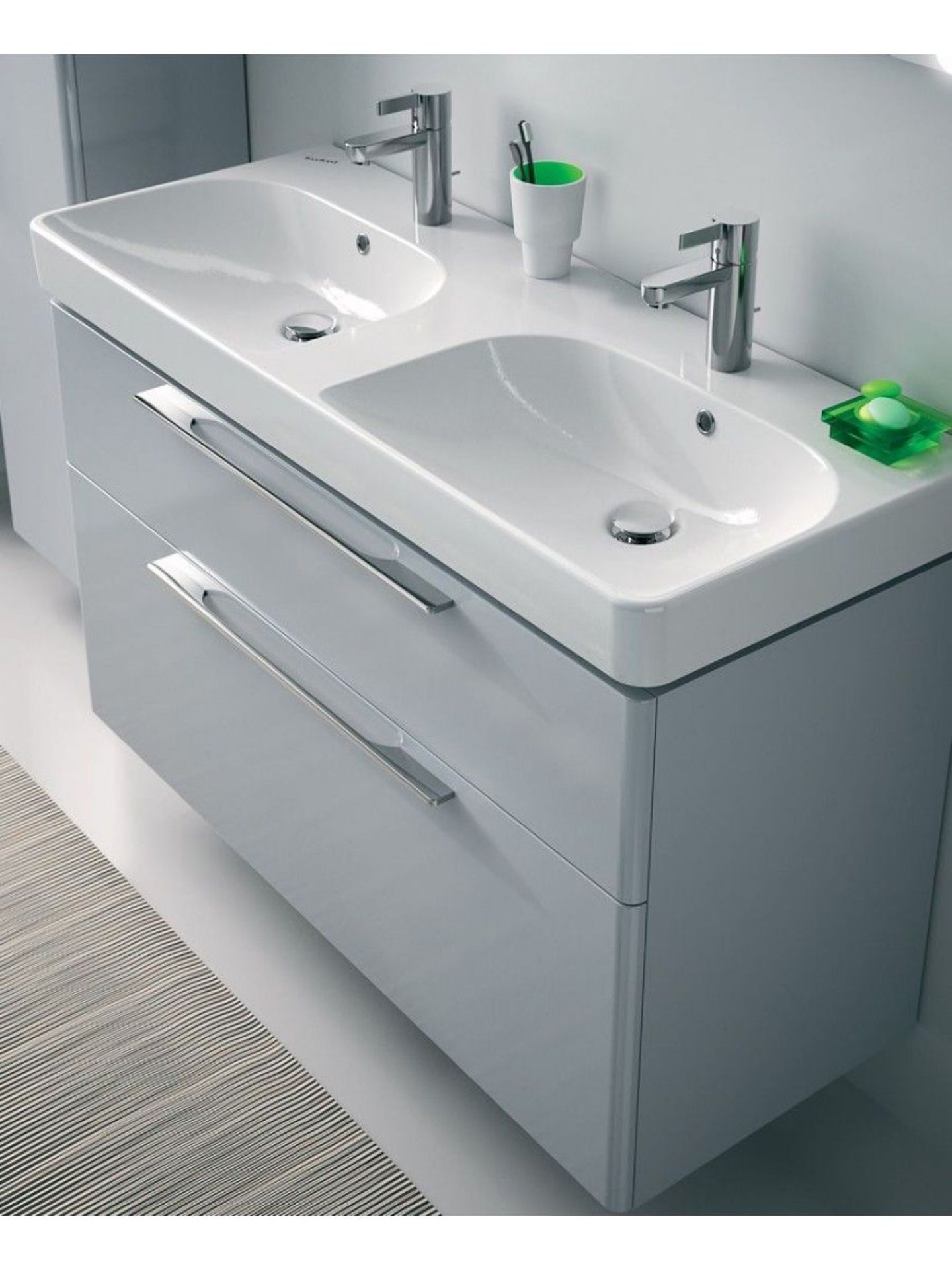 (DE4) Keramag Gerbit 1200mm Vanity Unit. RRP £1,097.99. Comes complete with basin. 1200x480 D... - Image 3 of 3