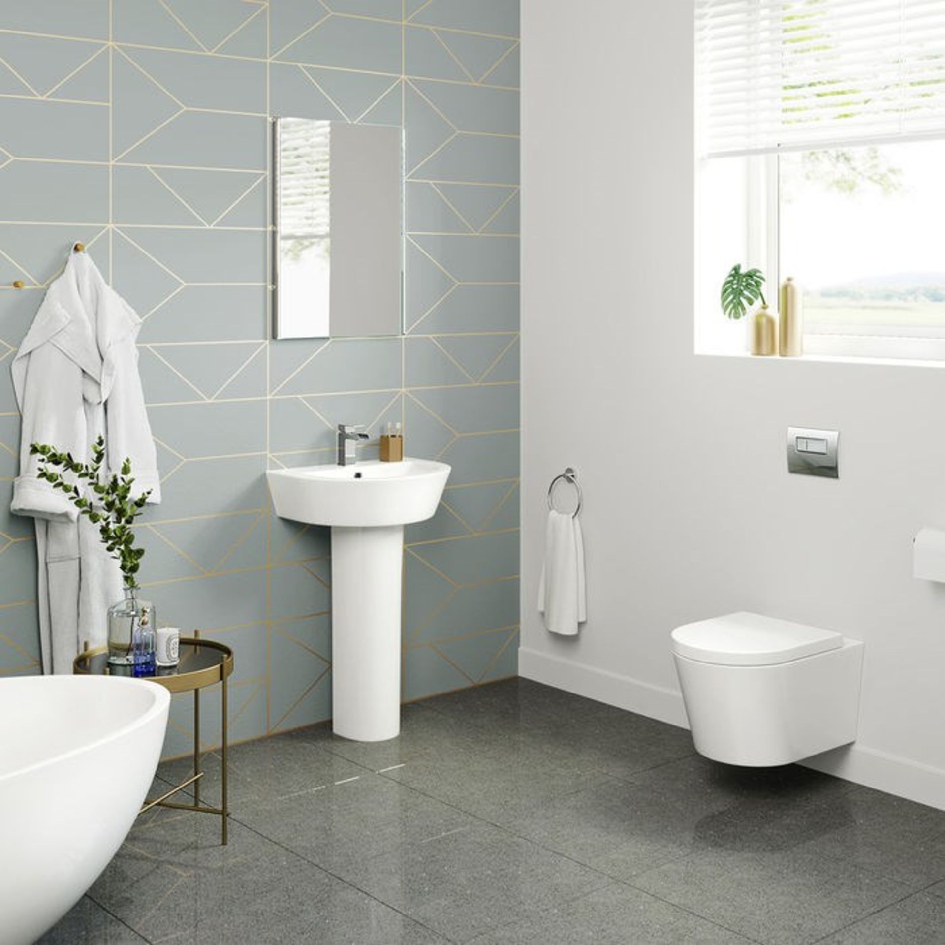 Lyon II Wall Hung Toilet inc Luxury Soft Close Seat. 632WH. We love this because wall hung... - Image 2 of 3