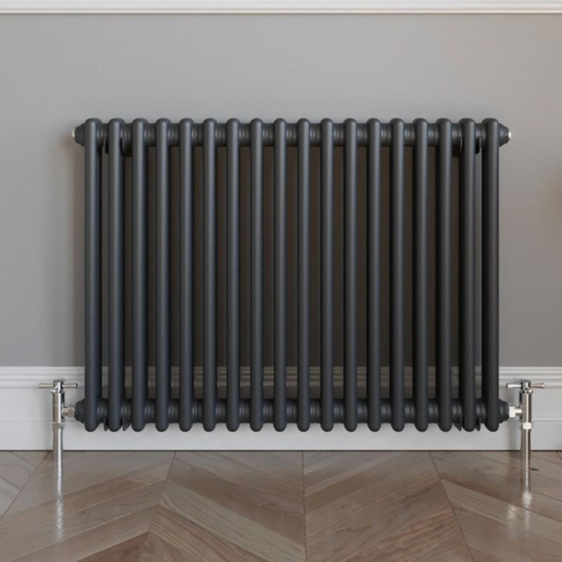 600x828mm Anthracite Double Panel Horizontal Colosseum Traditional Radiator.RCA563.RRP £542.99... - Image 2 of 4