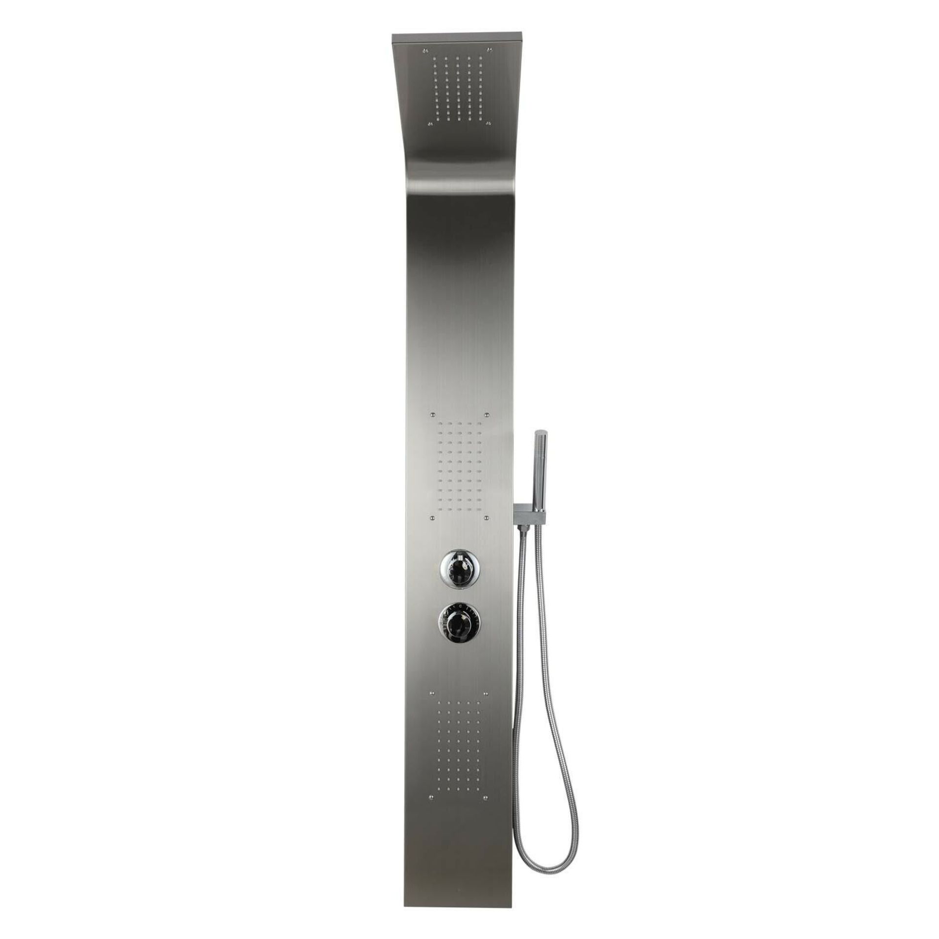 (DE10) Chrome Modern Bathroom Shower Column Tower Panel System With Hand held Massage Jets. RRP... - Image 3 of 3