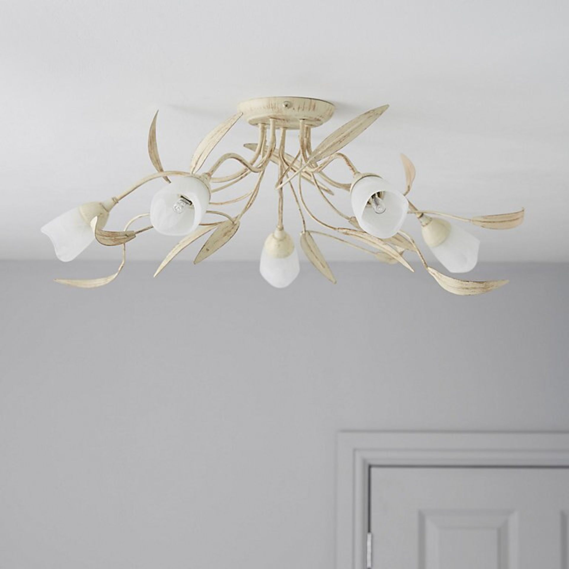 (DE121) Cloe Alabaster 5 Lamp Ceiling light Recommended for Lounges, bedrooms, dining rooms & ...