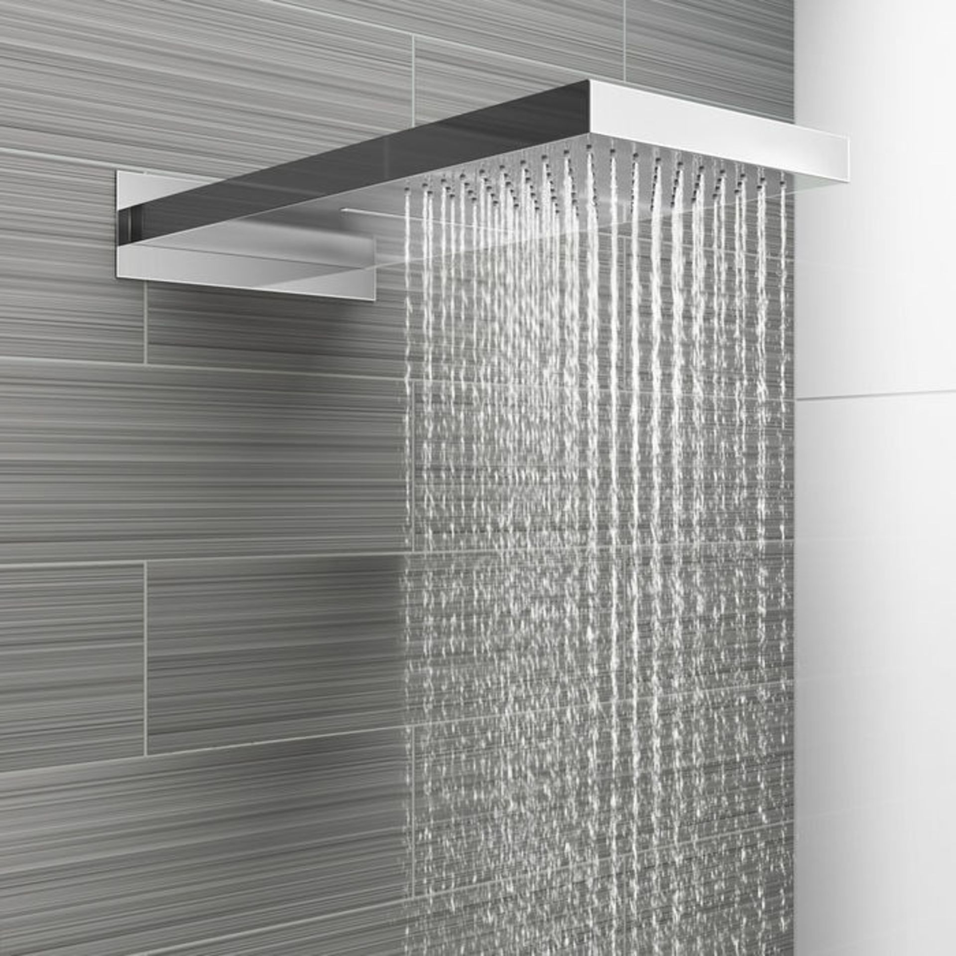 (DE124) Stainless Steel 230x500mm Waterfall Shower Head. RRP £374.99.Dual function waterfall... - Image 3 of 4