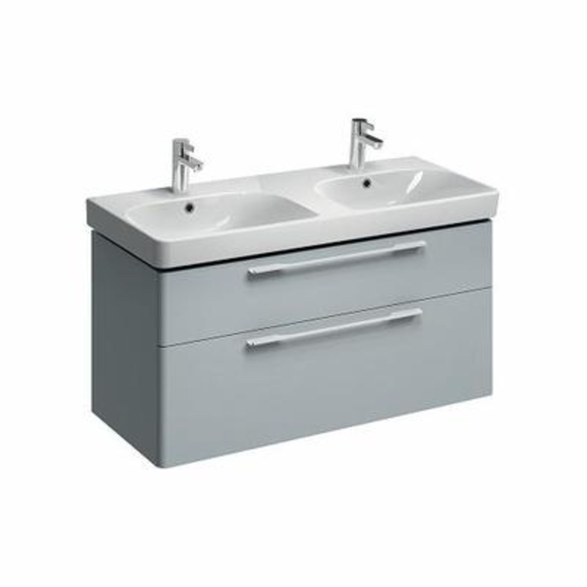 (DE28) Keramag Gerbit 1200mm Grey Vanity Unit. RRP £996.99. Comes complete with basin. for 12...