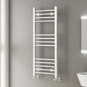 (TT120) 800x450mm White Straight Rail Ladder Towel Radiator. RRP £249.99. Made from low carbo...(