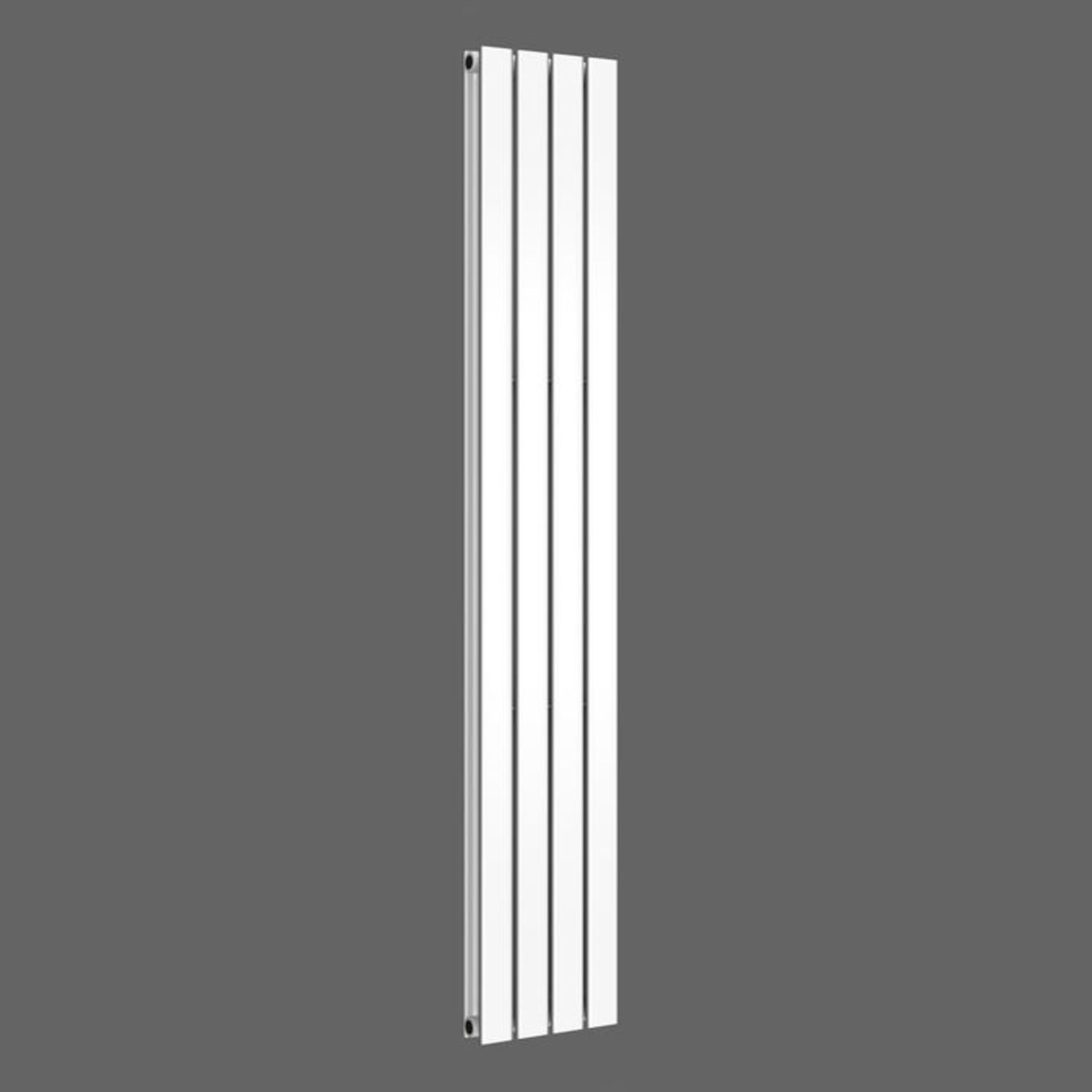 1800x360mm Gloss White Single Flat Panel Vertical Radiator. RRP £276.99. Made with low carbon ... - Image 2 of 2