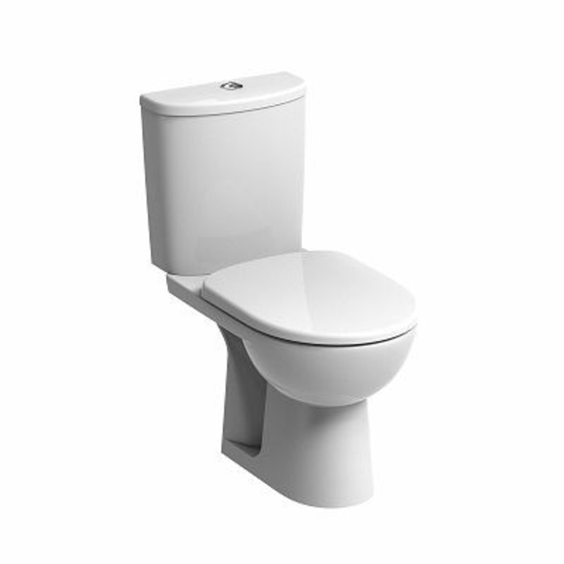 Twyford Fiji Round Close Coupled Toilet Pan. Constructed from Ceramic material for excellent du... - Bild 2 aus 2