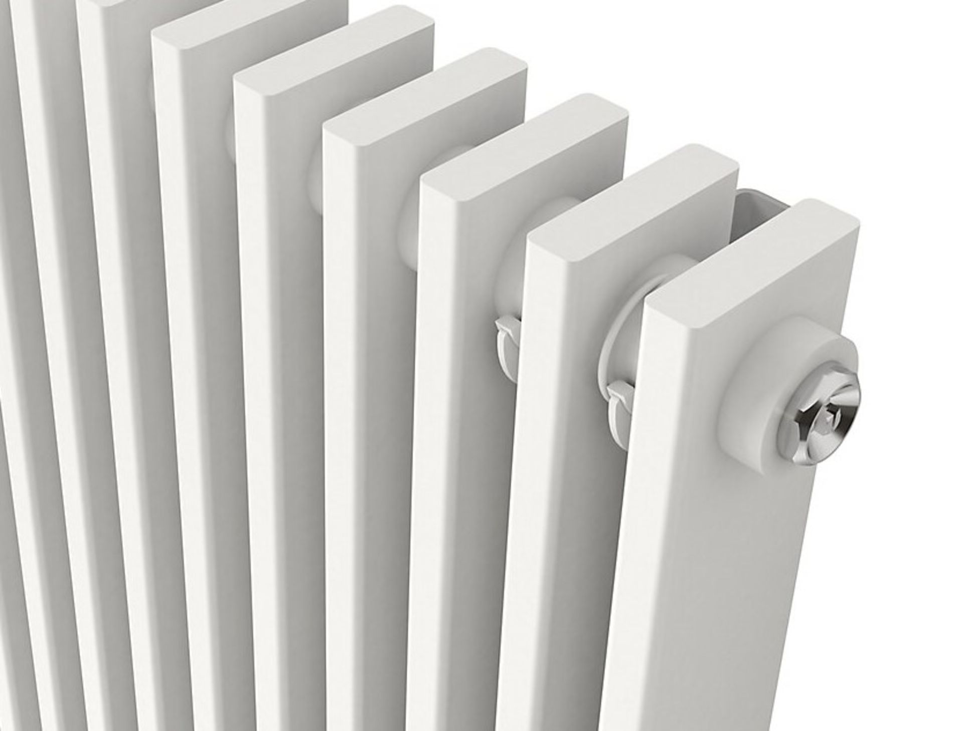 (XL93) 1800x300mm Kensal Vertical Designer Radiator White Painted (H)1800 mm (W)300 mm. The Ken...( - Image 2 of 2