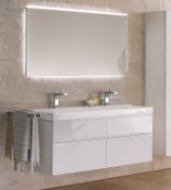 (HM35) Keramag 1174mm Xeno White Laquered High Gloss Vainty Unit. RRP £1,608.99. Comes complet...