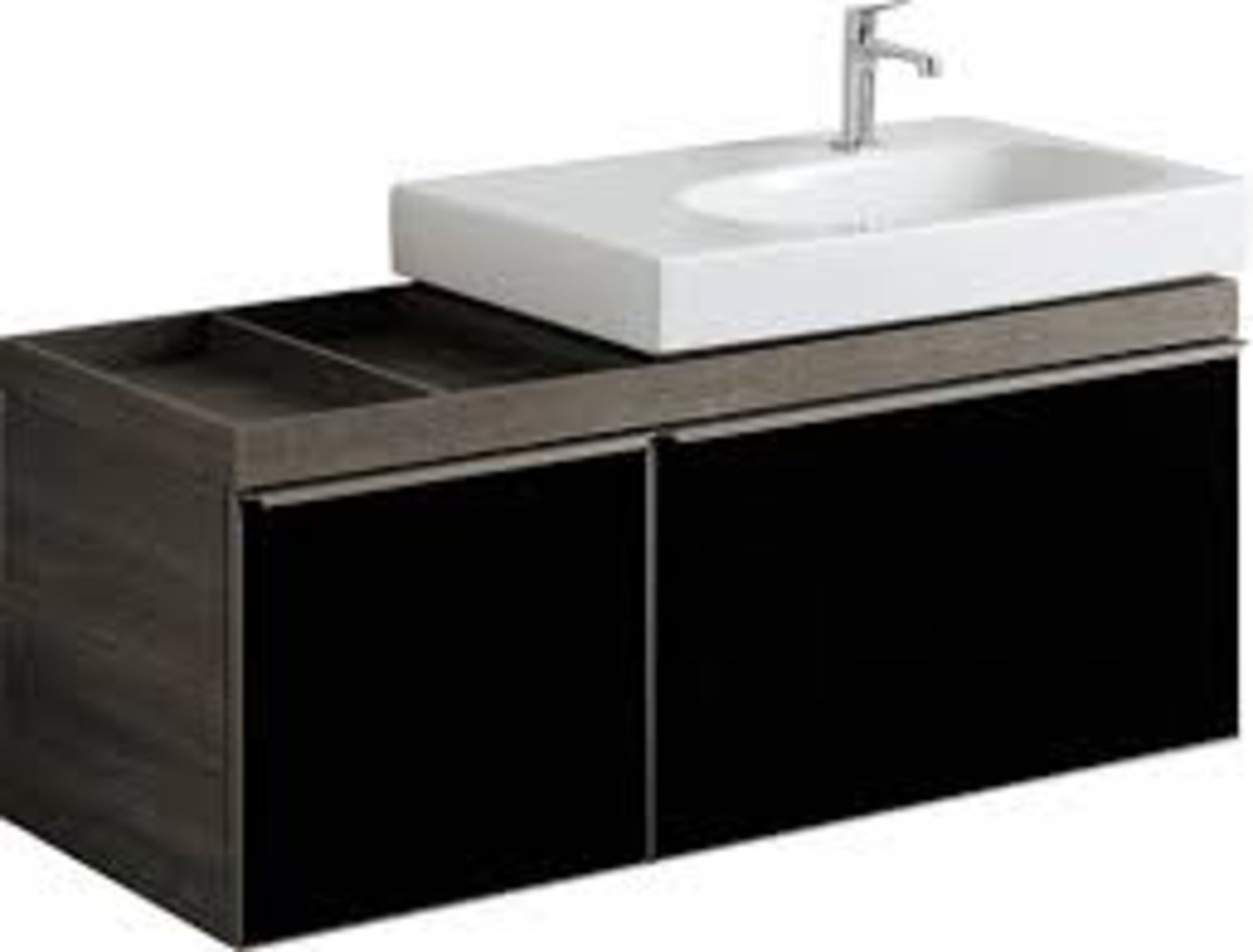 (VD5) Keramag Citterio 1184mm Grey/Brown Vanity Unit with Shelves. RRP £1,897.99. Comes comple... - Image 2 of 3