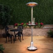 Electric Patio Heater with built in Table. This floorstanding patio heater is sleek in design ...