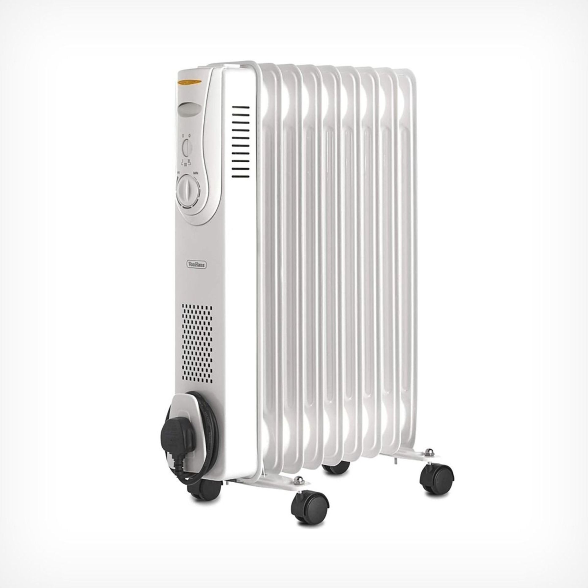 (H188) 9 Fin 2000W Oil Filled Radiator - White Powerful 2000W radiator with 9 oil-filled fins ...( - Image 2 of 3