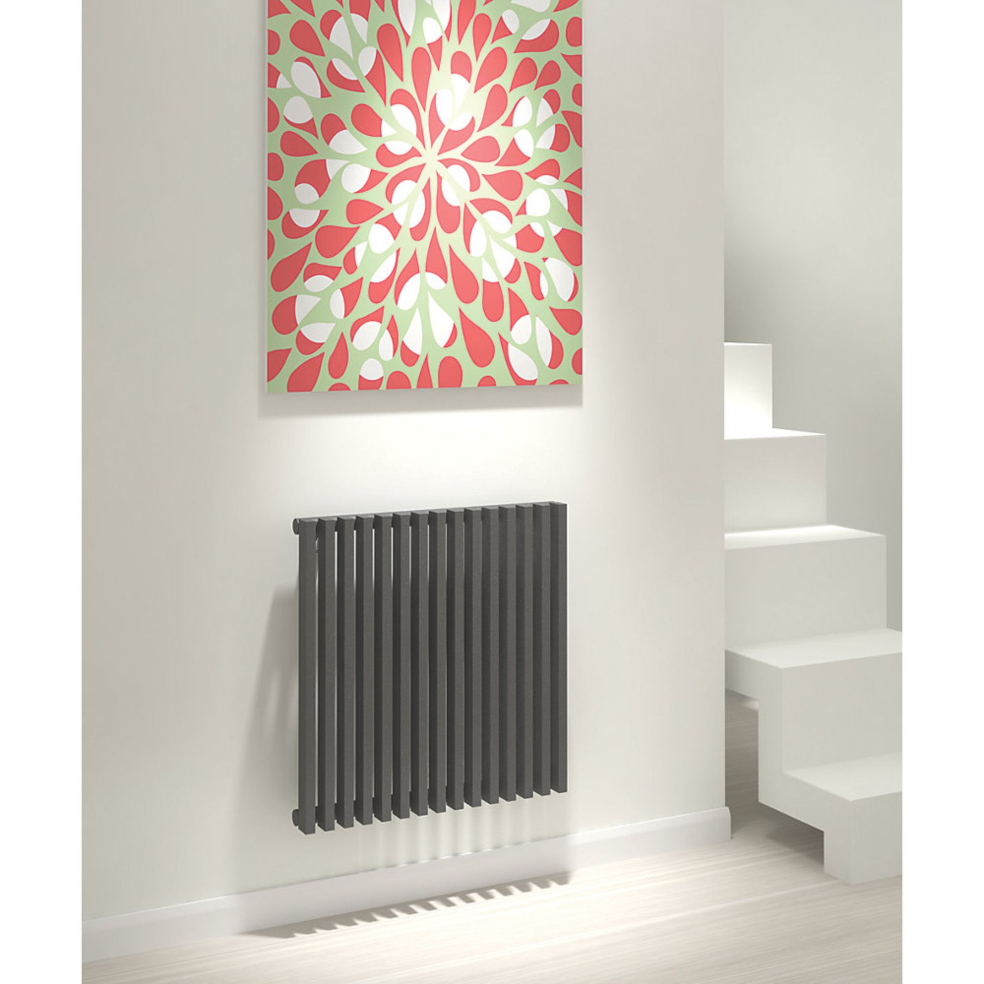 (HM25) 580x600mm Anthracite Xylo Designer Square Radiator. High performance radiator with simpl... - Image 3 of 3