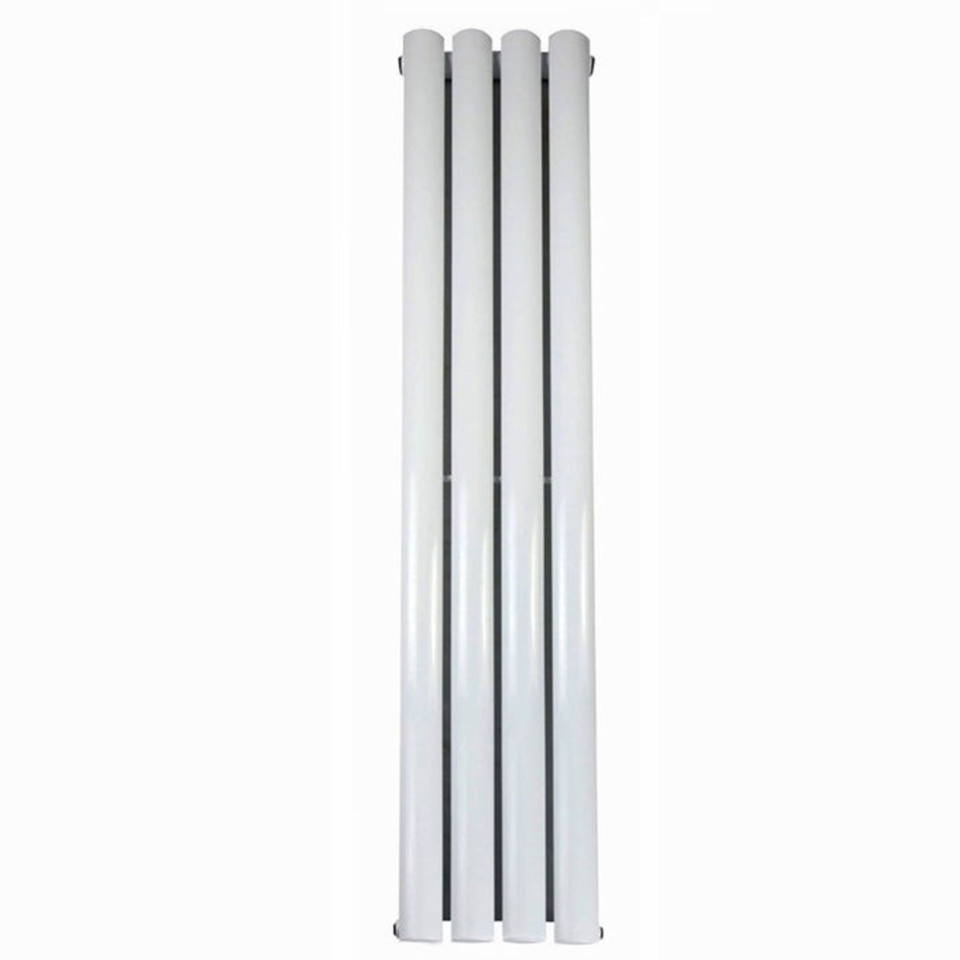 1600x240mm Gloss White Single Oval Tube Vertical Radiator. RRP £274.99.Made from high quality ... - Image 3 of 3
