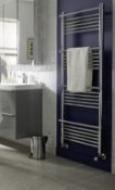 (VD151) 1500x500mm Solna Designer Towel Radiator Chrome. Bar-on-bar design that allows the tow...