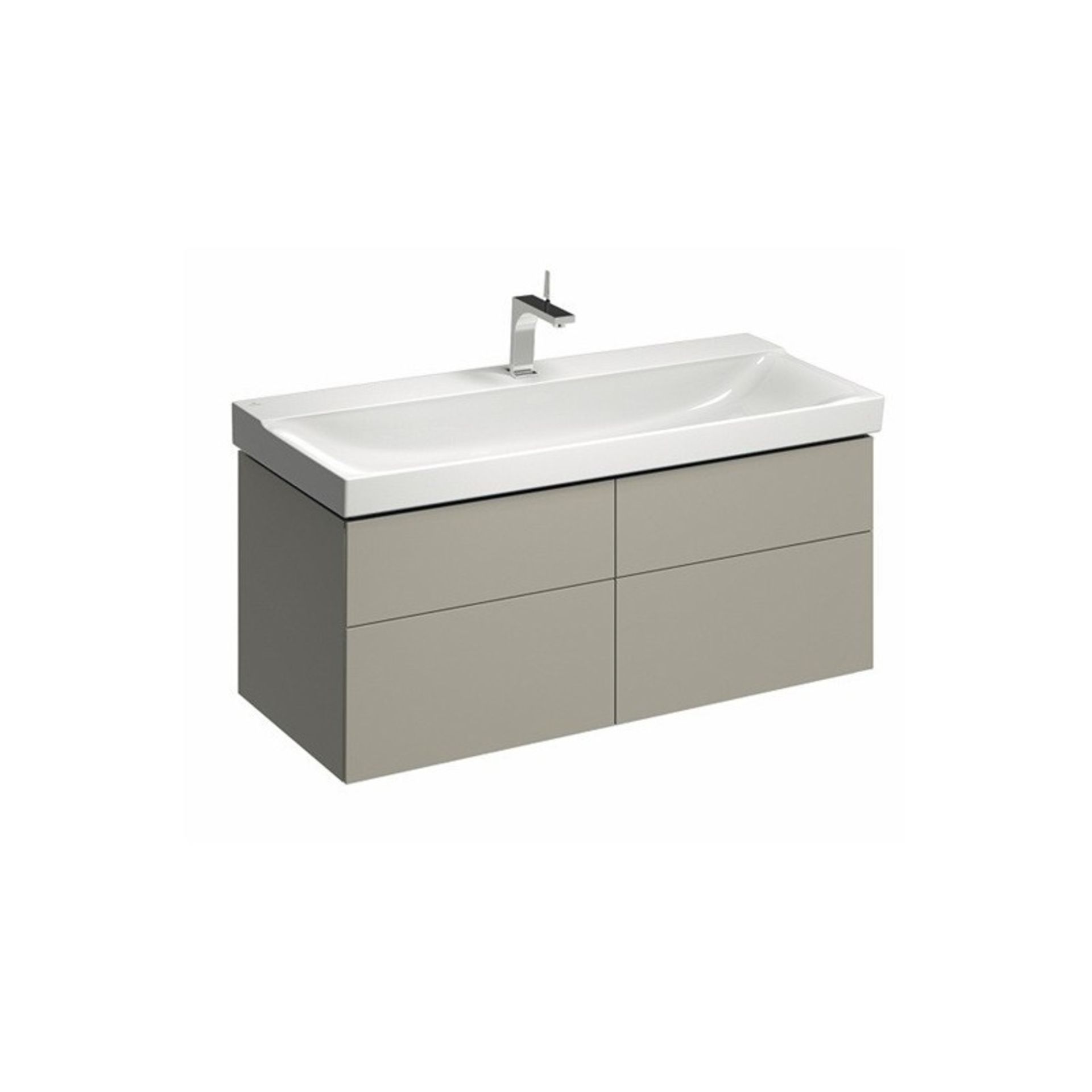 (VD6) 1174mm Keramag Xeno2 greige matt Vanity Unit. RRP £1,680.99.Comes complete with basin. ... - Image 2 of 2