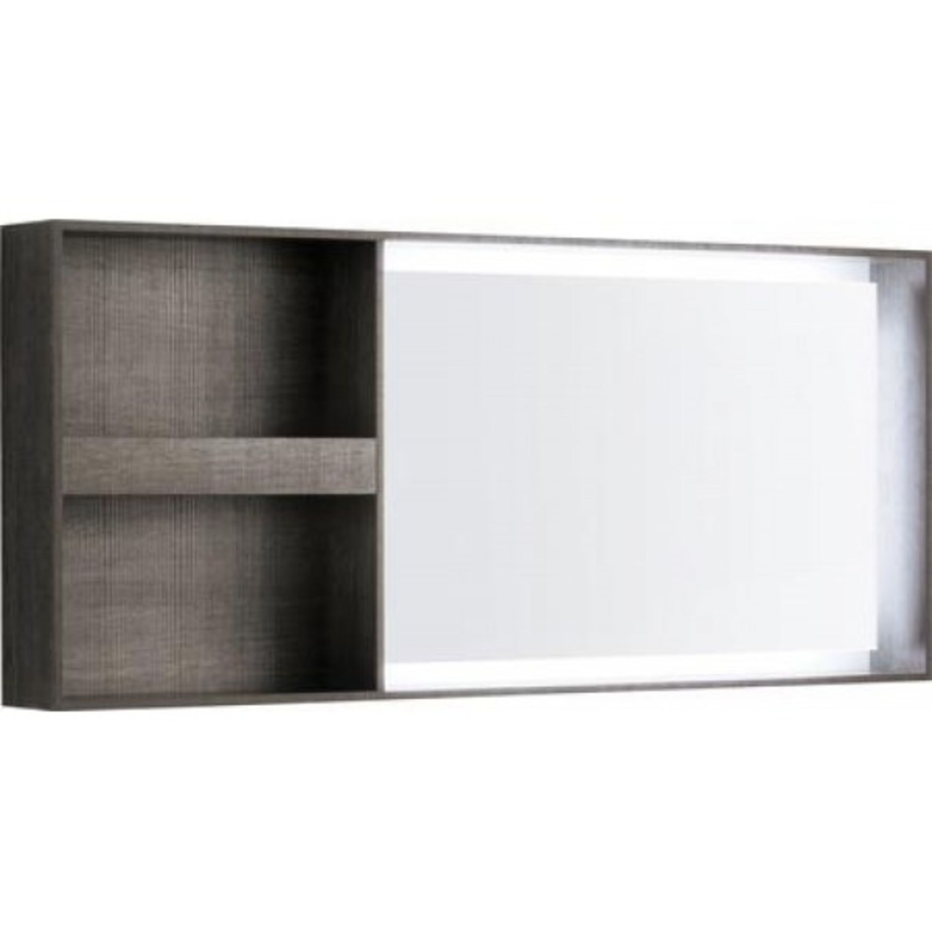 (UR30) Keramag Citterio Grey/Brown Illuminated Mirror With shelf Right/Left. RRP £779.99.Citte... - Image 3 of 3