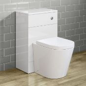(VD102) 500mm Harper Gloss White Back To Wall Toilet Unit Our discreet unit cleverly houses any...