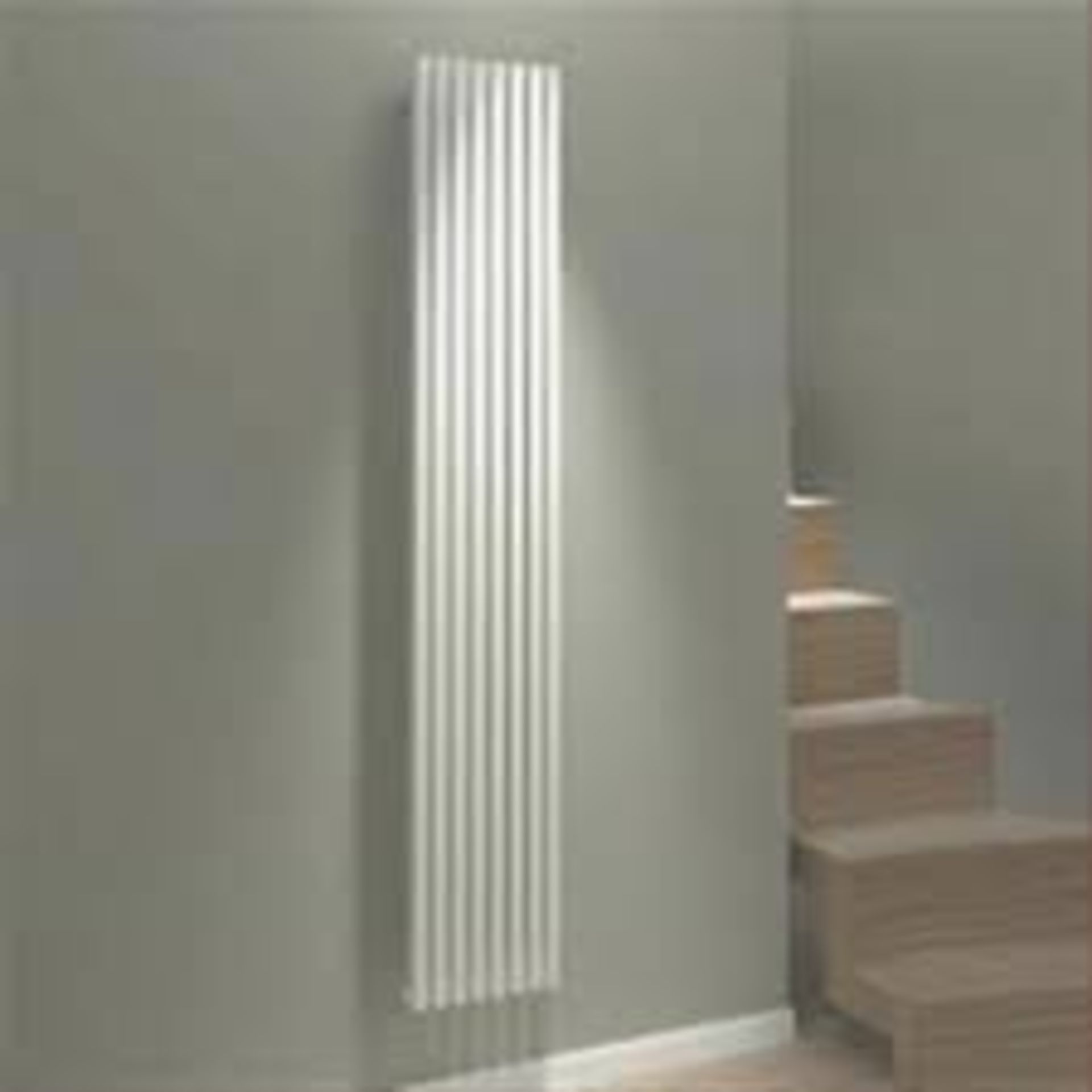 (XL93) 1800x300mm Kensal Vertical Designer Radiator White Painted (H)1800 mm (W)300 mm. The Ken...(