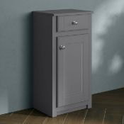 (TT74) 400mm Cambridge Midnight Grey Floor standing Side storage Cabinet.RRP £399.99.This exqu...