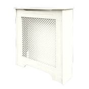 (LL86) 820 X 210 X 868MM VICTORIAN RADIATOR CABINET WHITE. White finish. Provides a