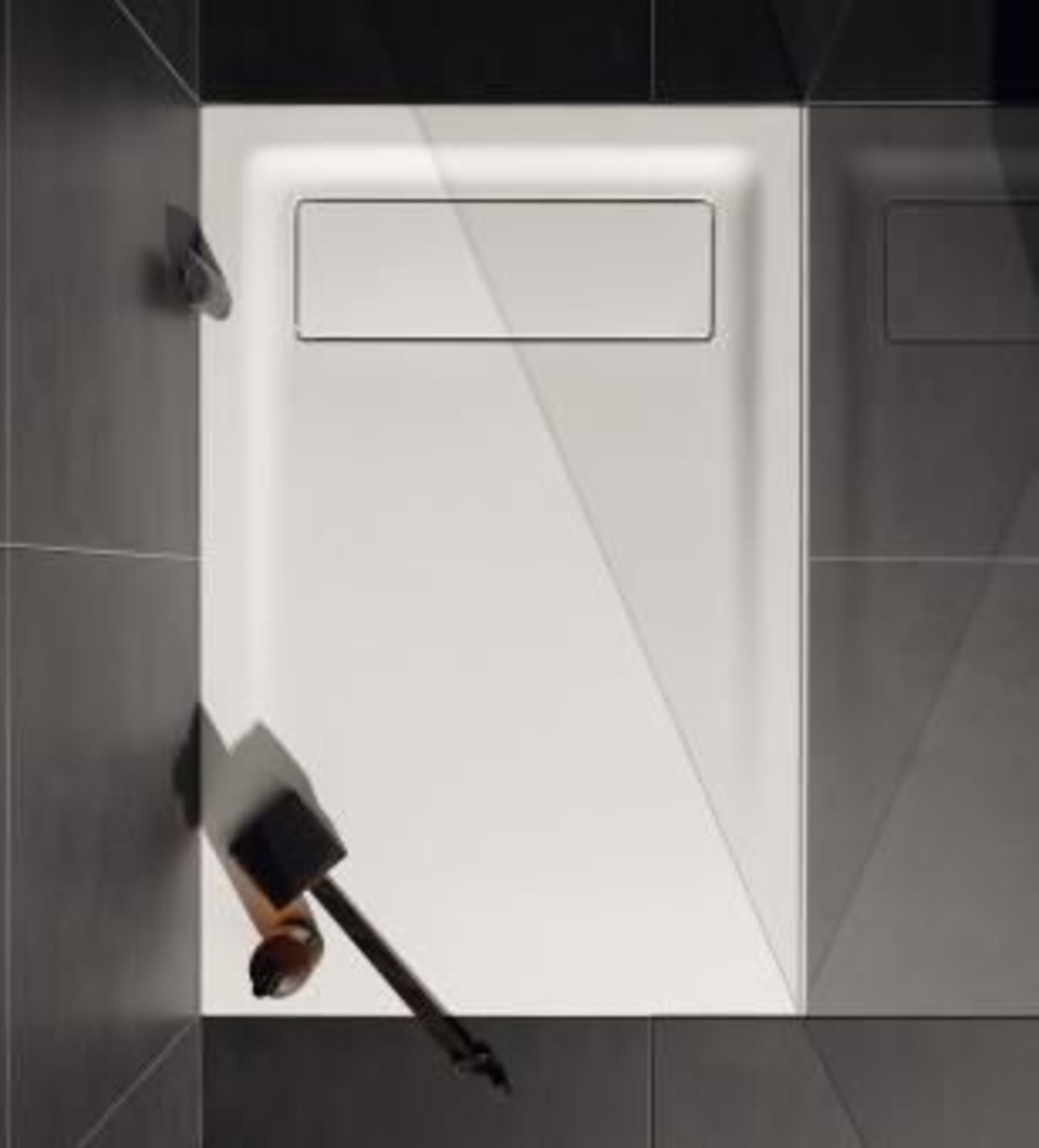 (VD145) Keramag 1600x900mm Opale White Shower Tray. RRP £1,485.99.Opale is sober, slender and... - Bild 3 aus 4