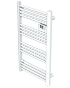 (VD148) 980x545mm 500W Electric White Towel warmer. RRP £164.00.This electrical 500W white to...